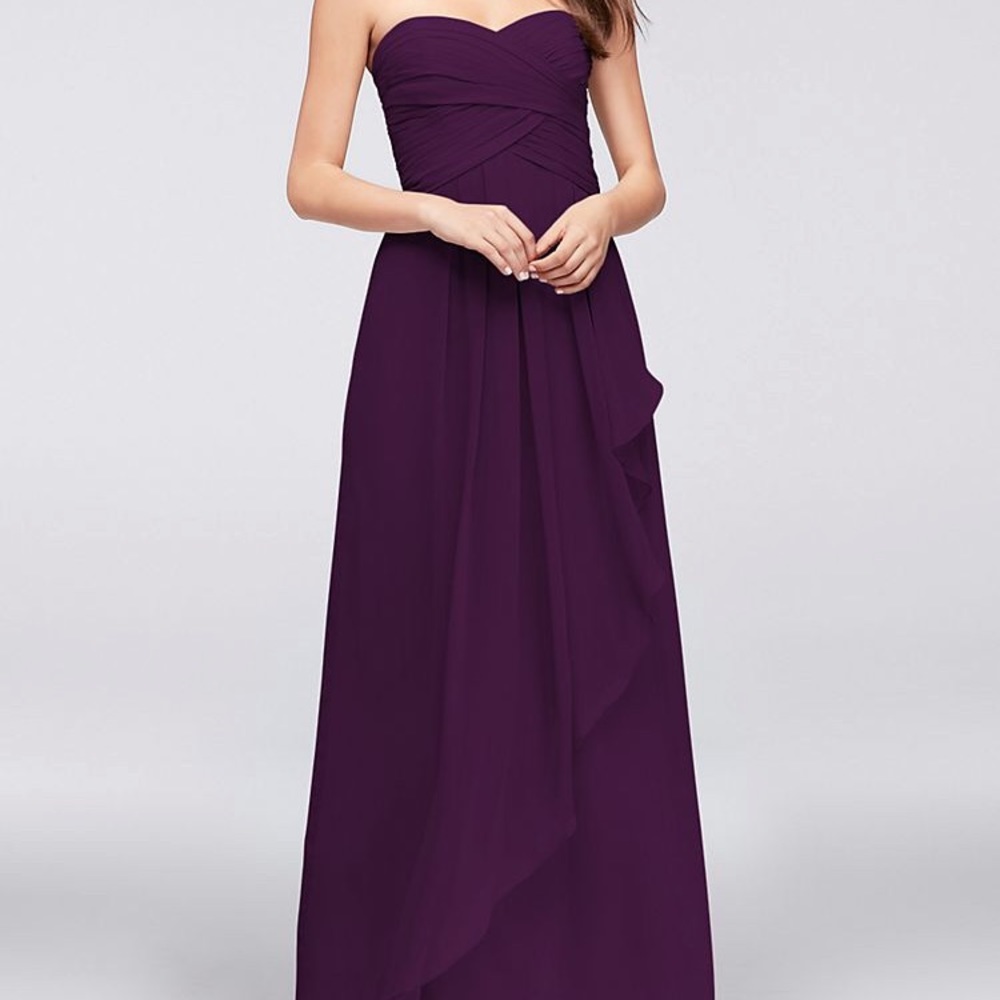 Plum David’s Bridal bridesmaid dress - maternity